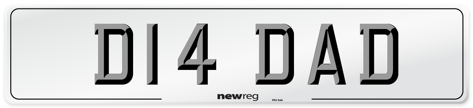 D14 DAD Number Plate from New Reg